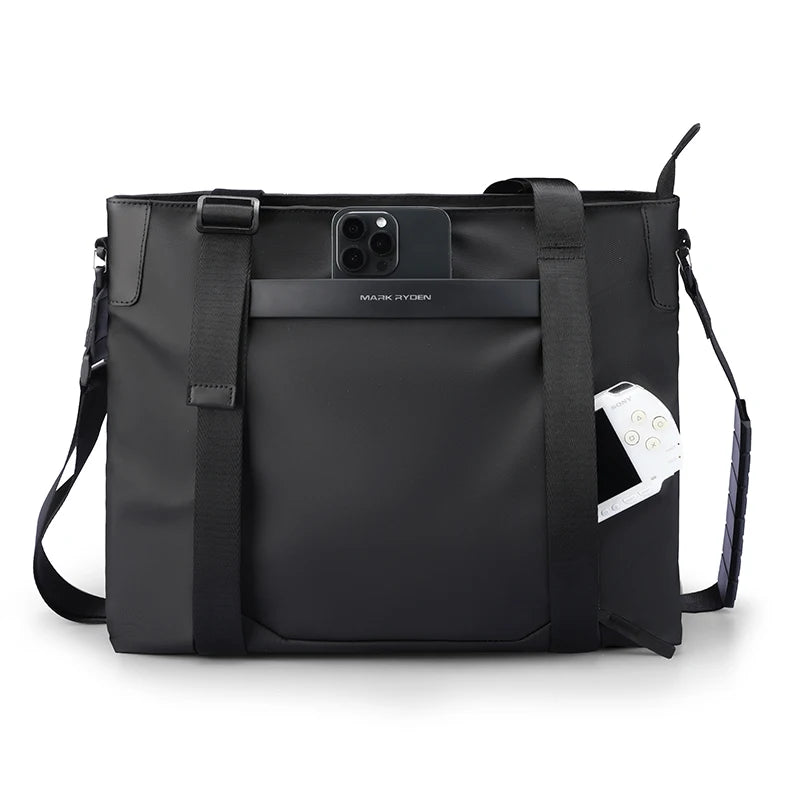 mark ryden multifunctional leather messenger bag men Black Crossbody Bag Large Capacity Stylish Men Shoulder Bag men