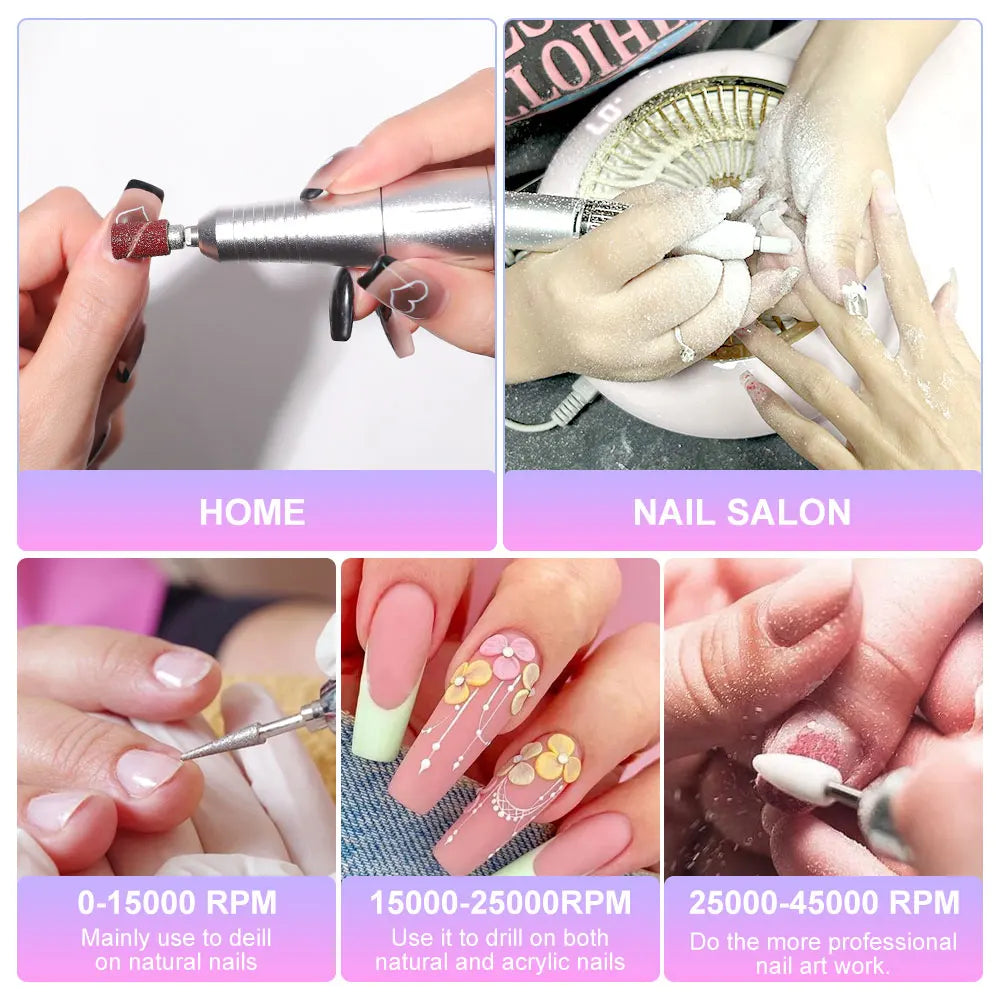 Rechargeable Electric Nail Drill Machine