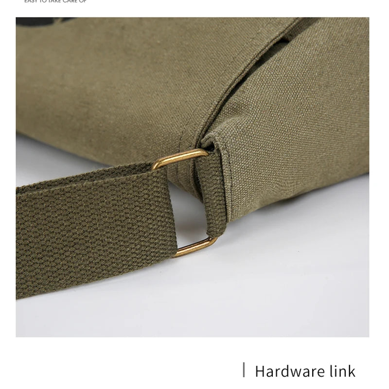 Playful Pattern Women's Bag Multiple Pockets Green Canvas Messenger Bag Zipper&Hasp Shoudler Bag For Women Commuting