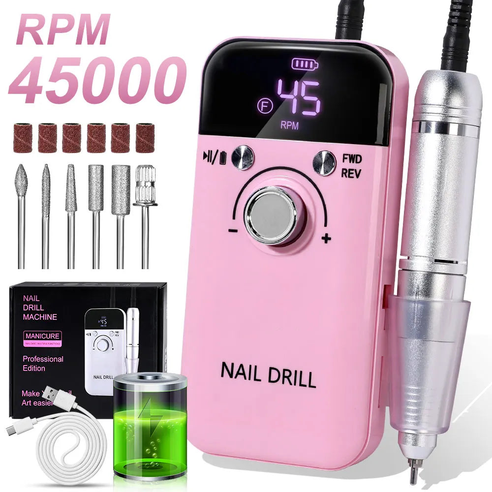 Rechargeable Electric Nail Drill Machine